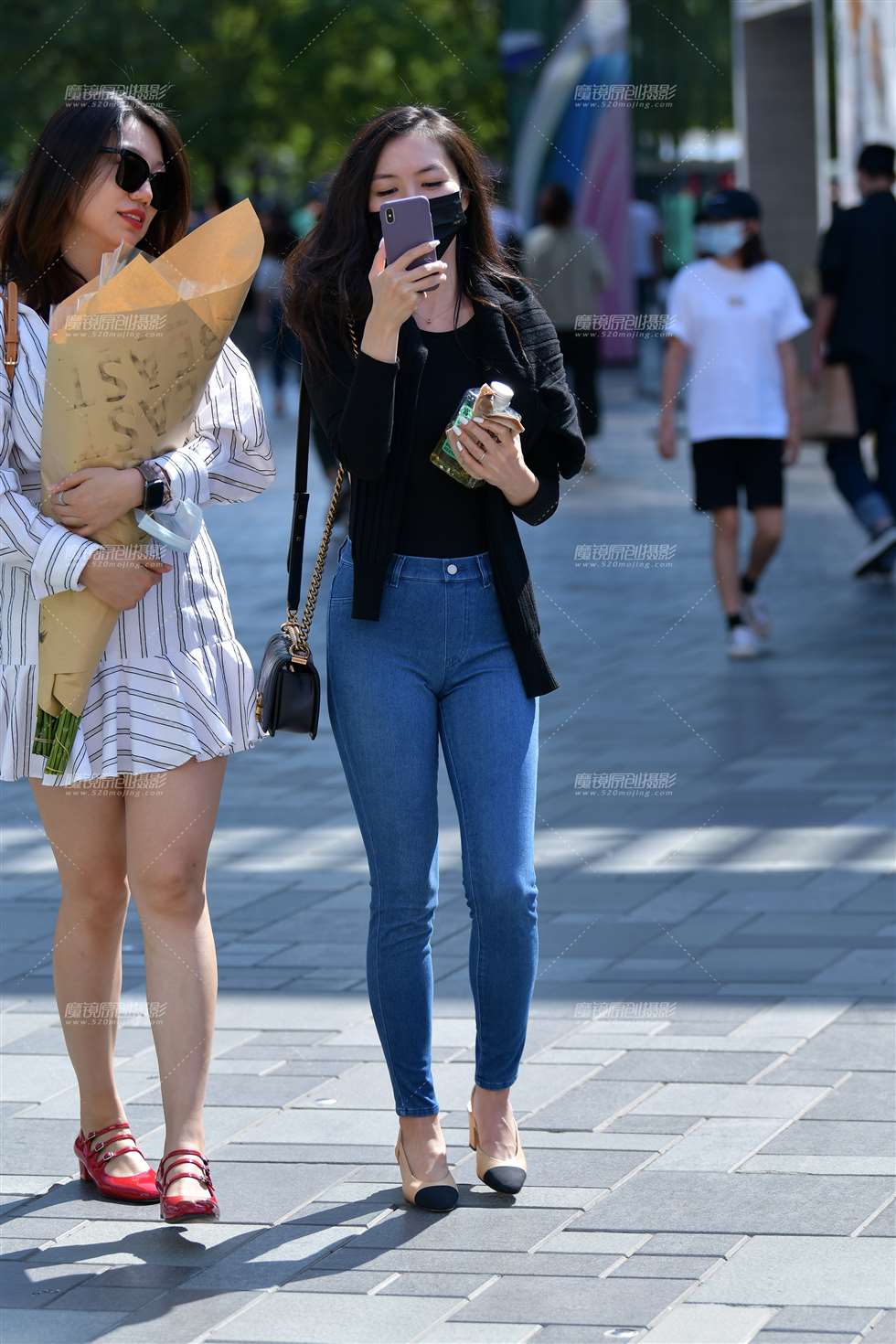 图片[4]-高挑牛仔裤苗条美女-街拍流行馆