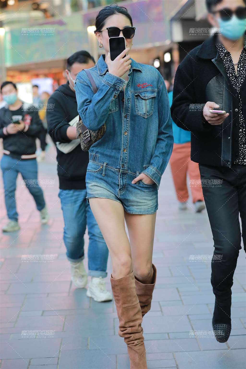 图片[3]-牛仔热裤女友-街拍流行馆